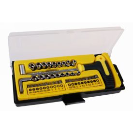 Sada nástrčných a nástrčných kľúčov 41 kusov 1/4" magnetického CrV   Sada nástrčných a nástrčných kľúčov 41 kusov 1/4" magnetického CrV