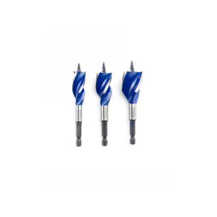 IRWIN Sada vrtákov do dreva 3-dielny bit 100 mm Modrá drážka 6x