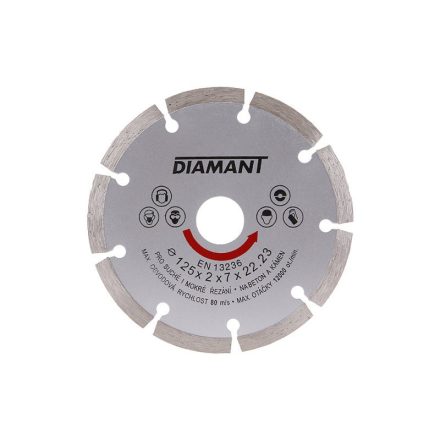 DIAMANT Diamantový rezací kotúč 125 x 2,0 x 7,0 x 22,2 mm segmentový