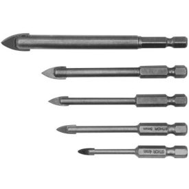 STHOR Súprava vrtákov na sklo a dlaždice 5 kusov (4, 5, 6, 8, 10 mm)   STHOR Súprava vrtákov na sklo a dlaždice 5 kusov (4, 5, 6, 8, 10 mm)