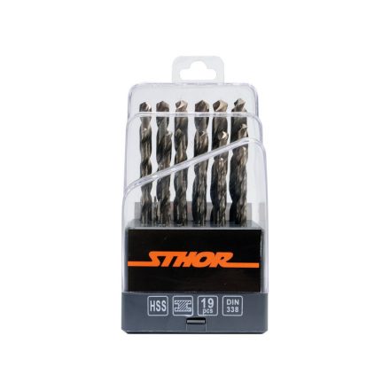 STHOR Sada vrtákov na skrutky 19 kusov 1,0-13,0 mm HSS