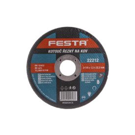 FESTA Rezný kotúč na kov 115 x 1,2 x 22,2 mm FESTA Rezný kotúč na kov 115 x 1,2 x 22,2 mm