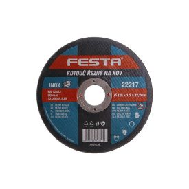 FESTA Rezný kotúč na kov 125 x 1,2 x 22,2 mm inox FESTA Rezný kotúč na kov 125 x 1,2 x 22,2 mm inox