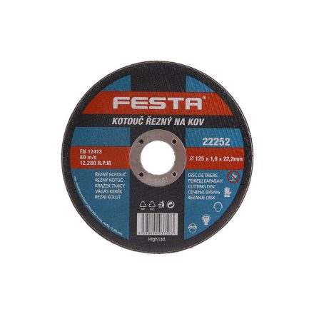 FESTA Rezný kotúč na kov 125 x 1,6 x 22,2 mm