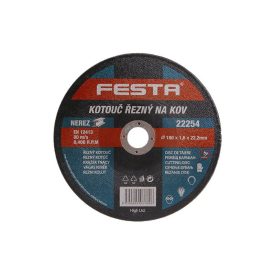 FESTA Rezný kotúč na kov 180 x 1,6 x 22,2 mm FESTA Rezný kotúč na kov 180 x 1,6 x 22,2 mm