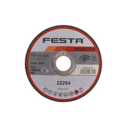 FESTA INDUSTRY Rezný kotúč na kov 115 x 2,0 x 22,2 mm