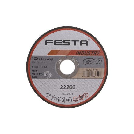 FESTA INDUSTRY Rezný kotúč na kov 125 x 1,0 x 22,2 mm