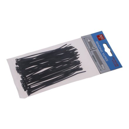 Sťahovací pásik 120 x 2,5 mm čierny (50 ks)