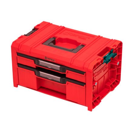 QBRICK SYSTEM PRO Náradníková skrinka s 2 zásuvkami EXPERT červená Ultra HD