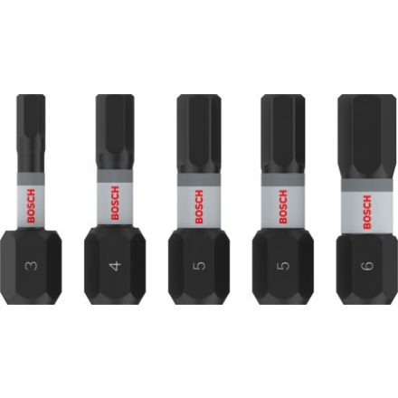 BOSCH PRO Impact sada bitov 5 dielna 25 mm (H3/H4/H5x2/H6) 1/4" Hex