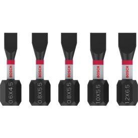 BOSCH PRO Sada bitov s dopadom 5 kusov 25mm (SL4,5/SL5,5x3/6,5x1ks) 1/4" Hex   BOSCH PRO Sada bitov s dopadom 5 kusov 25mm (SL4,5/SL5,5x3/6,5x1ks) 1/4" Hex
