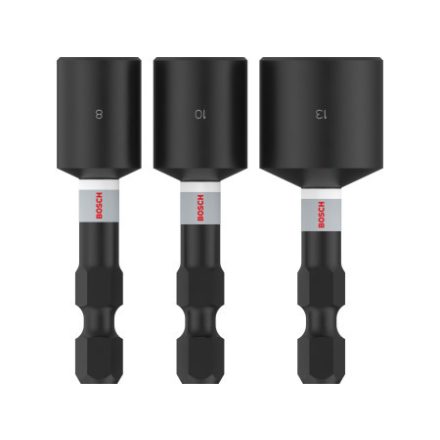 BOSCH PRO Impact skrutkovačová sada, 3 dielna, 50 mm (8 / 10 / 13 mm) 1/4 Hex