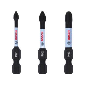 Sada hrotov BOSCH 3 diely PH1 / PH2 / PH3 x 50 mm Kontrola nárazu   Sada hrotov BOSCH 3 diely PH1 / PH2 / PH3 x 50 mm Kontrola nárazu
