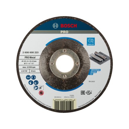 BOSCH PRO Čistiaci kotúč na kov 125 x 6,0 x 22,2 mm A 30 T BF (oSa)
