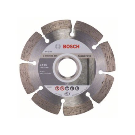 BOSCH Diamantový rezný kotúč 115 x 1,6 x 10 x 22,2 mm segmentovaný Standard for Concrete