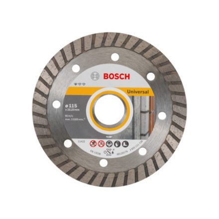 BOSCH Gyémánt vágókorong 115 x 2,0 x 10 x 22,2 mm turbo Standard for Universal