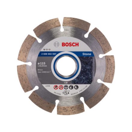 BOSCH Diamantový rezací kotúč 115 x 1,6 x 10 x 22,2 mm segmentovaný Standard for Stone