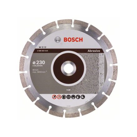 BOSCH Diamantový rezací kotúč 230 x 2,3 x 10,0 x 22,2 mm segmentovaný Professional for Abrasive