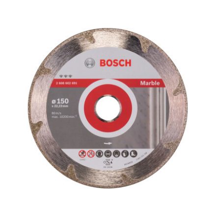 BOSCH Diamantový rezací kotúč 150 x 2,2 x 3,0 x 22,2 mm nepretržitý Best for Marble