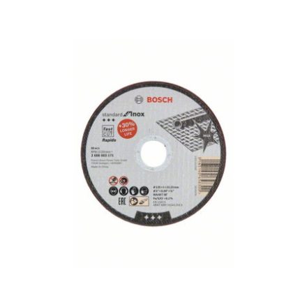 BOSCH Rezný kotúč na kov 125 x 1,0 x 22,2 mm inox rovný WA 60 T BF Rapido