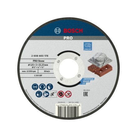 BOSCH PRO Rezný kotúč na kameň 125 x 3,0 x 22,2 mm C 30 S BF