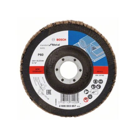 BOSCH Lamelový brúsny kotúč kužeľový 125 x 22,2 / P60 oxid hlinitý X431