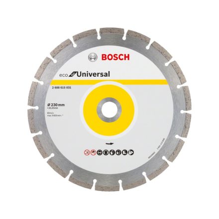 BOSCH Diamantový rezací kotúč 230 x 2,6 x 7,0 x 22,2 mm segmentový ECO pre univerzálny