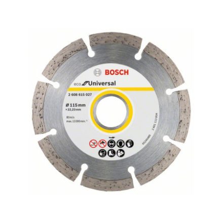 BOSCH Diamantový rezací kotúč 115 x 2,0 x 7,0 x 22,2 mm segmentovaný ECO pre Universal (10 ks)