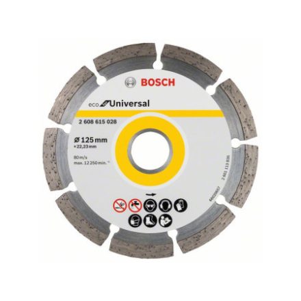 BOSCH Diamantový rezací kotúč 125 x 2,0 x 7,0 x 22,2 mm segmentovaný ECO for Universal (10 ks)
