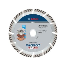 BOSCH Diamantový rezací kotúč 180 x 2,4 x 10 x 22,2 mm segmentovaný Multi Material   BOSCH Diamantový rezací kotúč 180 x 2,4 x 10 x 22,2 mm segmentovaný Multi Material