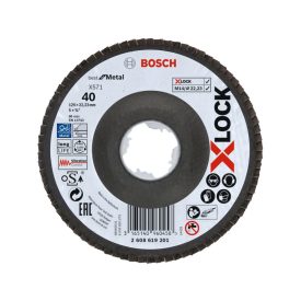 BOSCH Lamelový brúsny kotúč kužeľový 125 x 22,2 / P40 X571 X-LOCK   BOSCH Lamelový brúsny kotúč kužeľový 125 x 22,2 / P40 X571 X-LOCK
