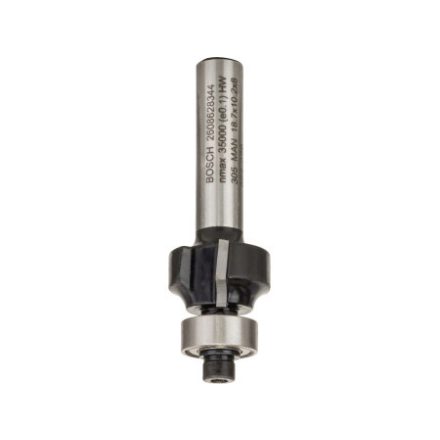 BOSCH Tvrdokovový guľatý frézovací nástroj s guľôčkovým ložiskom 18,7 (r=3 mm) x 10,2 x 53 x 8 mm