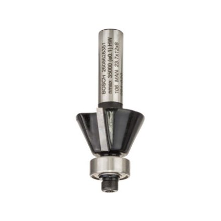 BOSCH Tvrdokovový kužeľový frézovací nástroj s guľôčkovým ložiskom 23,7 x 5,5 x 12 x 54 x 8 mm / 25°
