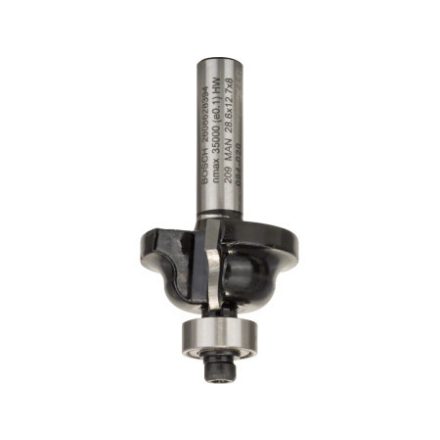 BOSCH Tvrdokovový "B" profilový frézovací nástroj s guľôčkovým ložiskom 28,6 (r=4 mm) x 8 x 12,4 x 54 x 8 mm