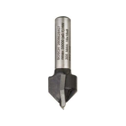 BOSCH Tvrdokovový V-drážkový fréza 16,0 x 14 x 45 x 8 mm / 90°