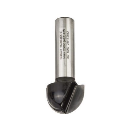BOSCH Tvrdokovový koncový fréz 24,0 (r=12 mm) x 15,9 x 57 x 12 mm