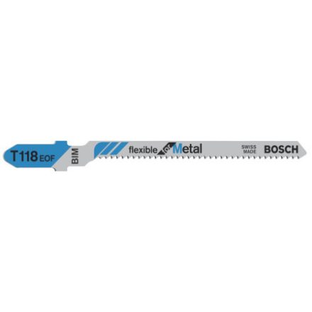BOSCH Oddeľovací pílový list na plech T 118 EOF 83/1,5 mm bimetalický (5 ks)