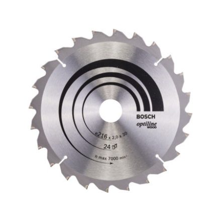 BOSCH Pílový kotúč na drevo 216 x 30 x 2,0 mm / 24T Optiline Wood ATB / N