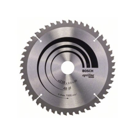 BOSCH pílový kotúč na drevo 216 x 30 x 2,0 mm / 48T Optiline Wood ATB