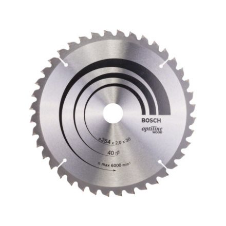 BOSCH Pílací kotúč na drevo 254 x 30 x 2,0 mm / 40T Optiline Wood ATB / N