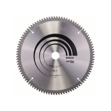 BOSCH pílový kotúč na drevo 305 x 30 x 2,5 mm / 96T Optiline Wood ATB