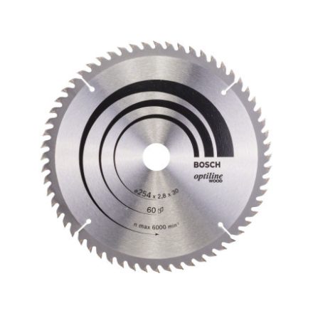 BOSCH Pílka na drevo 254 x 30 x 2,8 mm / 60T Optiline Wood ATB