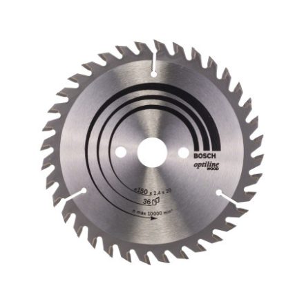 BOSCH Kotúč na pílenie dreva 150 x 20/16 x 2,4 mm / 36T Optiline Wood ATB