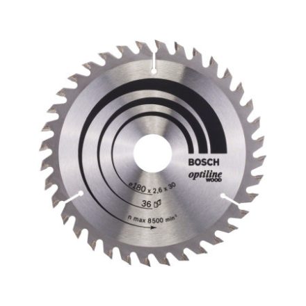 BOSCH Pílka na drevo 180 x 30/20 x 2,6 mm / 36T Optiline Wood ATB