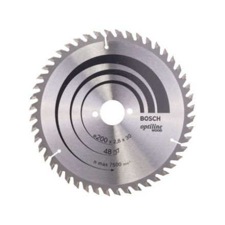 BOSCH Pílací kotúč na drevo 200 x 30 x 2,8 mm / 48T Optiline Wood ATB