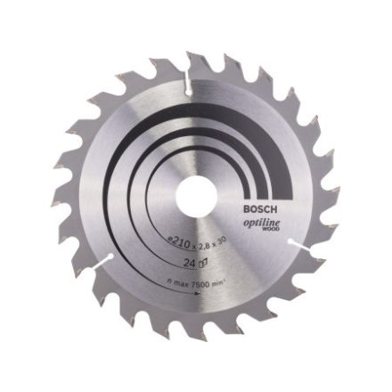 BOSCH Pílací kotúč na drevo 210 x 30 x 2,8 mm / 24T Optiline Wood ATB