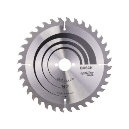 BOSCH Píla na drevo 230 x 30 x 2,8 mm / 36T Optiline Wood ATB