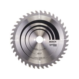 BOSCH Pílový kotúč na drevo 250 x 30 x 3,2 mm / 40T Optiline Wood ATB / UW   BOSCH Pílový kotúč na drevo 250 x 30 x 3,2 mm / 40T Optiline Wood ATB / UW