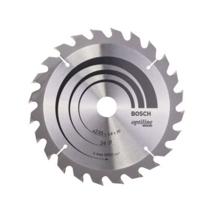 BOSCH Pílový kotúč na drevo 235 x 30/25 x 2,8 mm / 24T Optiline Wood ATB