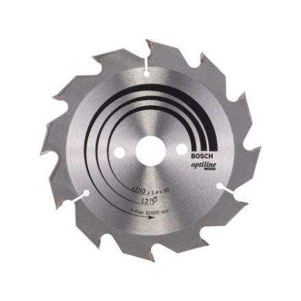 BOSCH Pílka na drevo 150 x 20/16 x 2,4 mm / 12T Optiline Wood ATB